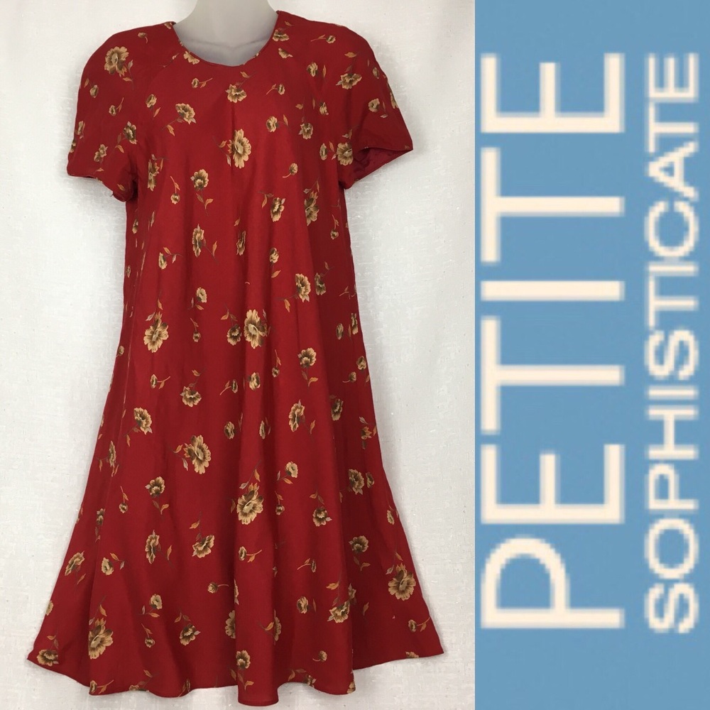 Petite Sophisticate Red Tent Dress Fresh Fashion
